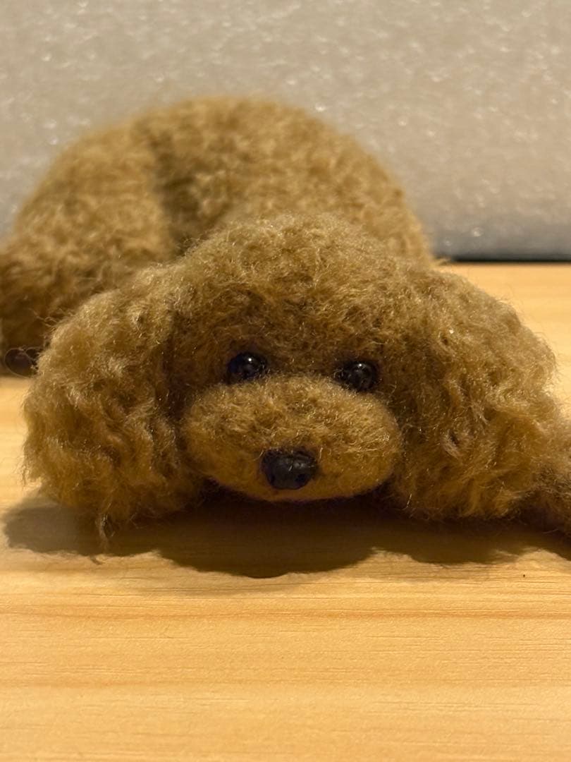 羊毛フェルト 毛糸 トイプードル（レッド）❣️大きめ❣️19cm