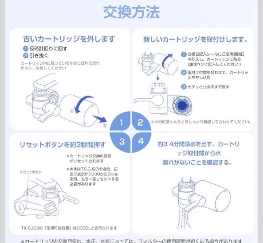 【互換品】浄水器 カートリッジ TK-CJ24C1 / TK-CJ22C1