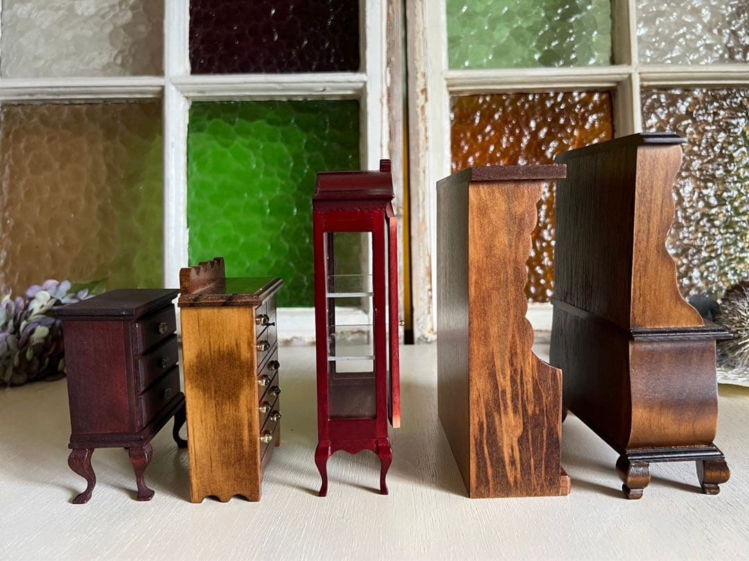 ミニチュア ドールハウス 猫脚 アンティーク 家具 セット インテリア