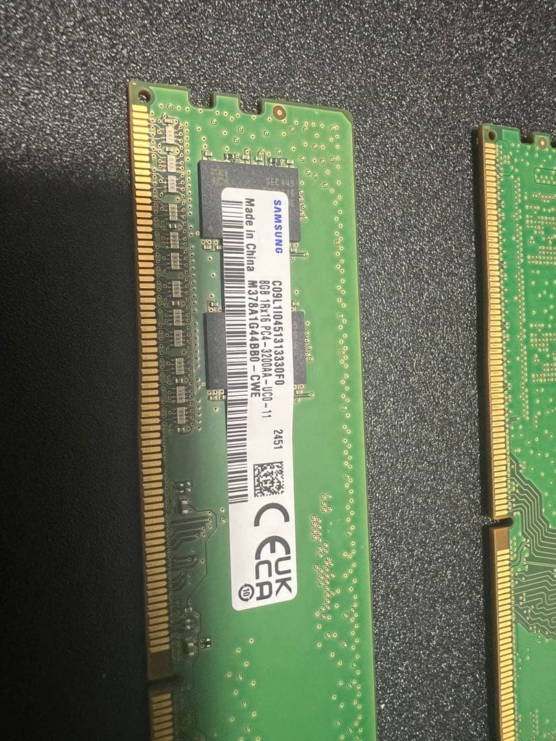 Samsung DDR4 16GB (8GBx2) (DDR4-3200)メモリ