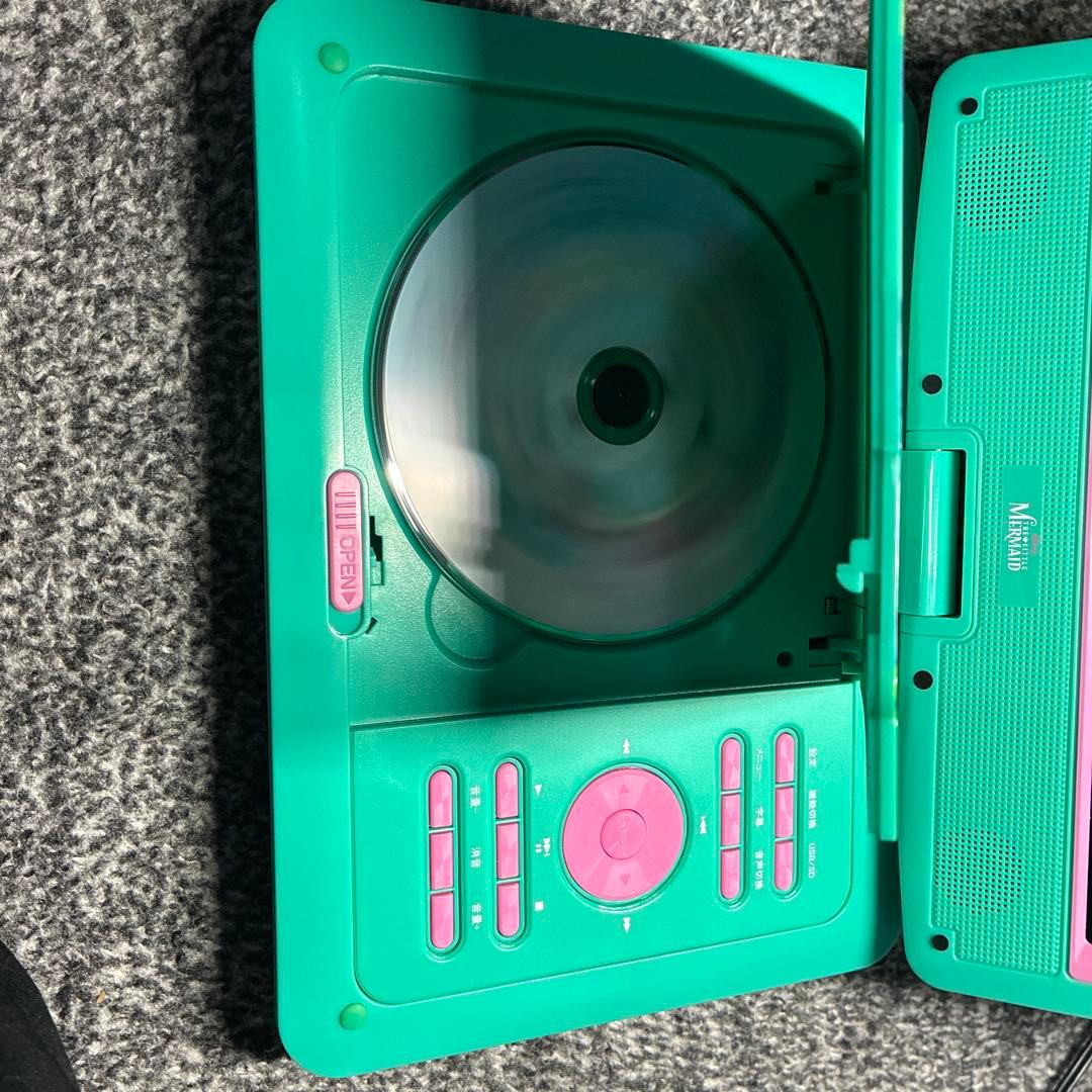 リトルマーメイド アリエル ポータブルDVDプレーヤー