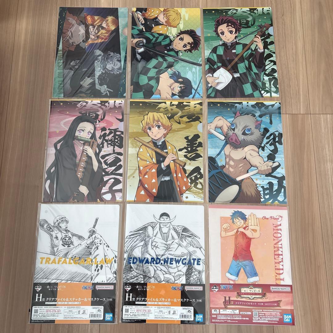少年漫画アニメキャラクター　クリアファイル　まとめ売り