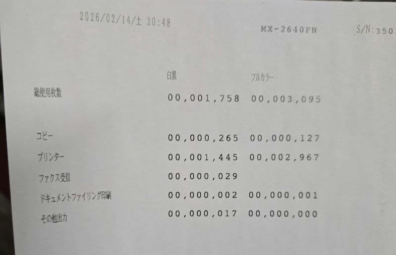 大田区 東糀谷 引き取り 限定 SHARP MX-2640FN 使用回数少ない！