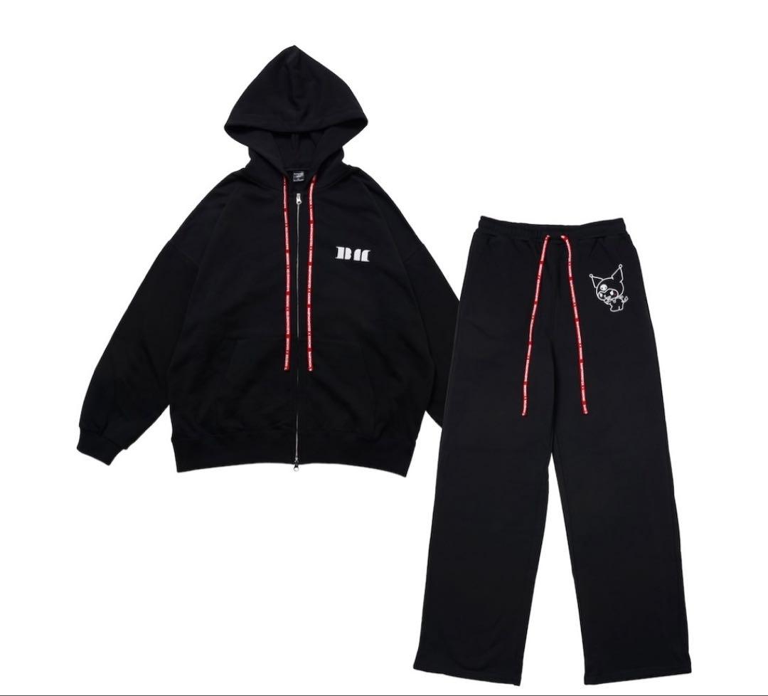 BABYMONSTER x KUROMI ジップパーカー ブラック L