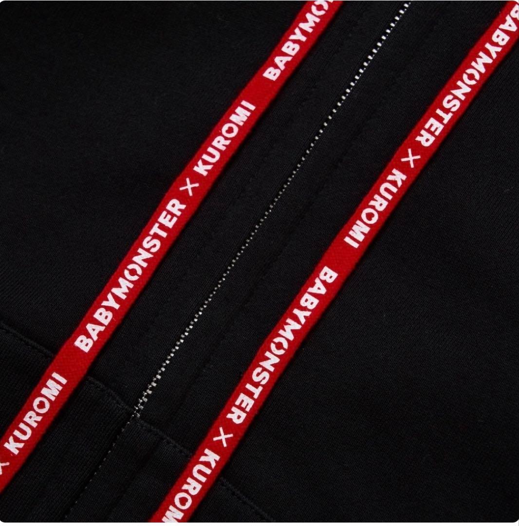 BABYMONSTER x KUROMI ジップパーカー ブラック L