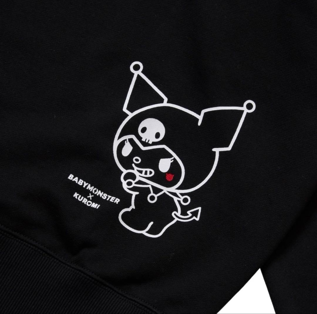 BABYMONSTER x KUROMI ジップパーカー ブラック L