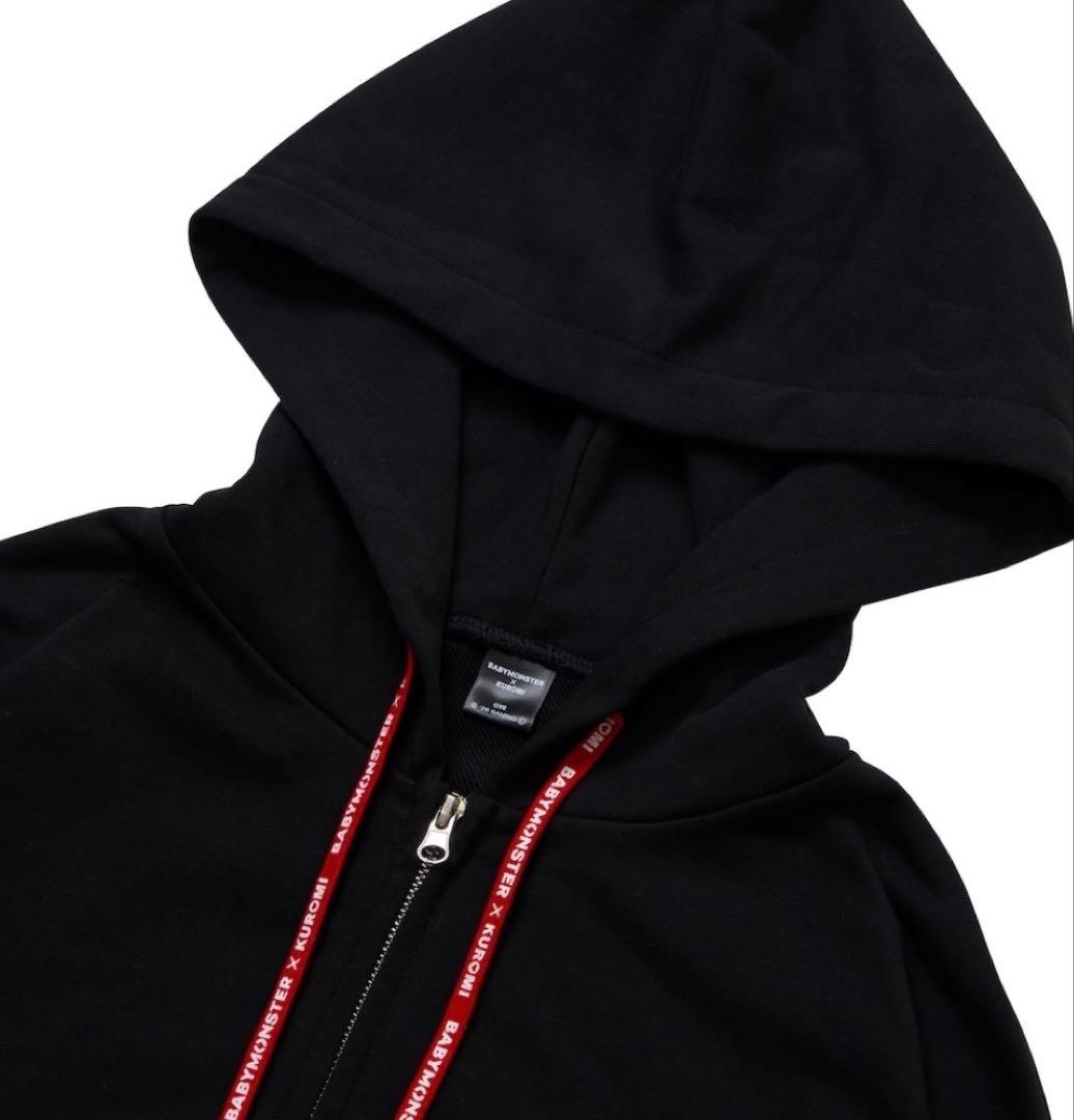 BABYMONSTER x KUROMI ジップパーカー ブラック L