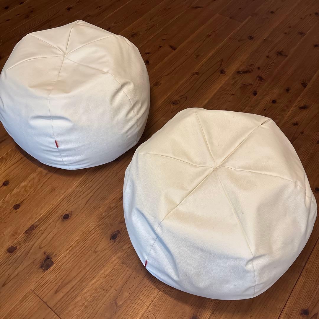 【２個】ハナロロ　オニオンクッション80L　レザーカバー　色：ベージュ