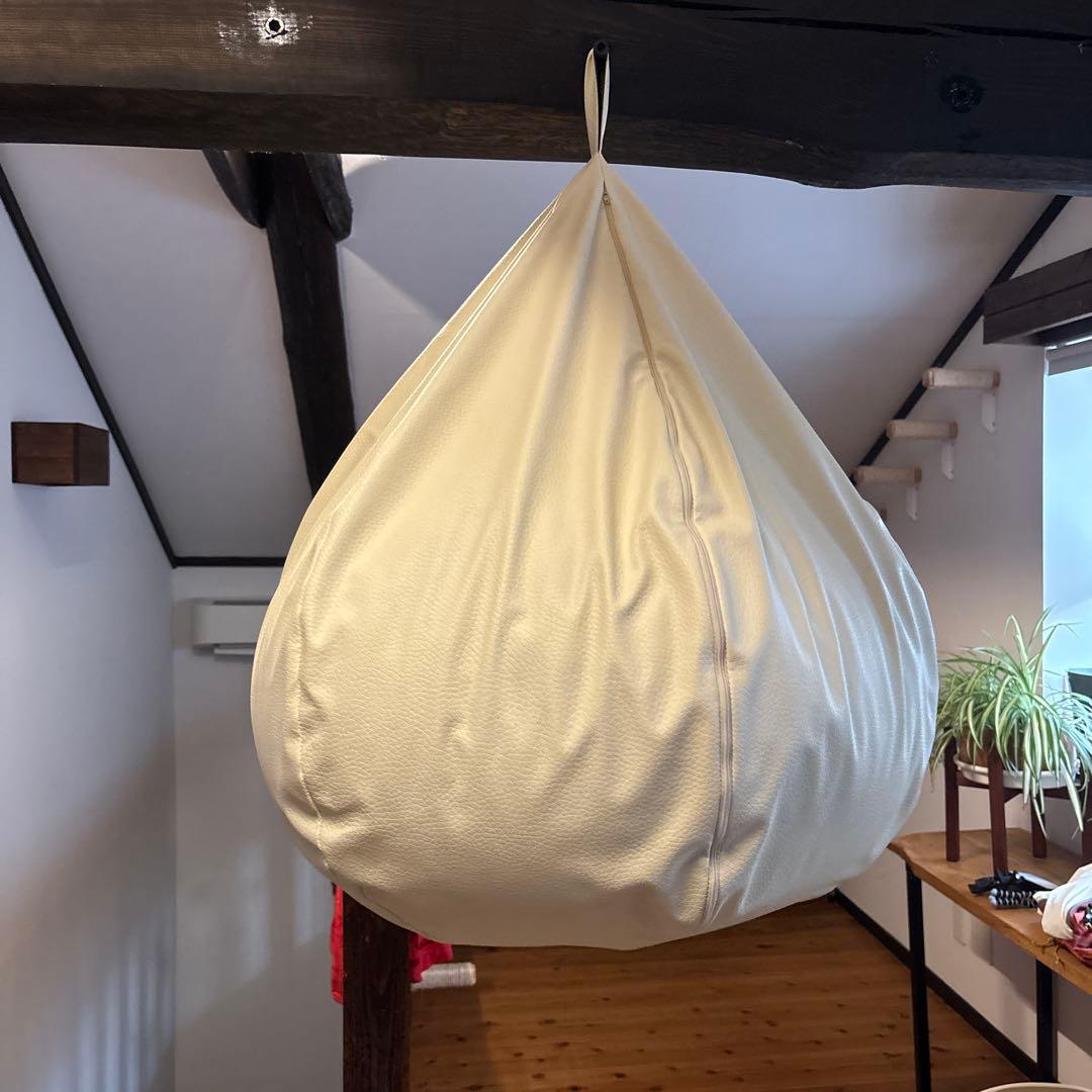 【２個】ハナロロ　オニオンクッション80L　レザーカバー　色：ベージュ