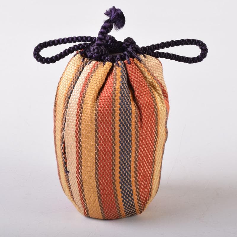 茶道具　平安　笹田有祥作　模六条　肩衝茶入　仕覆付　共箱　V　7288