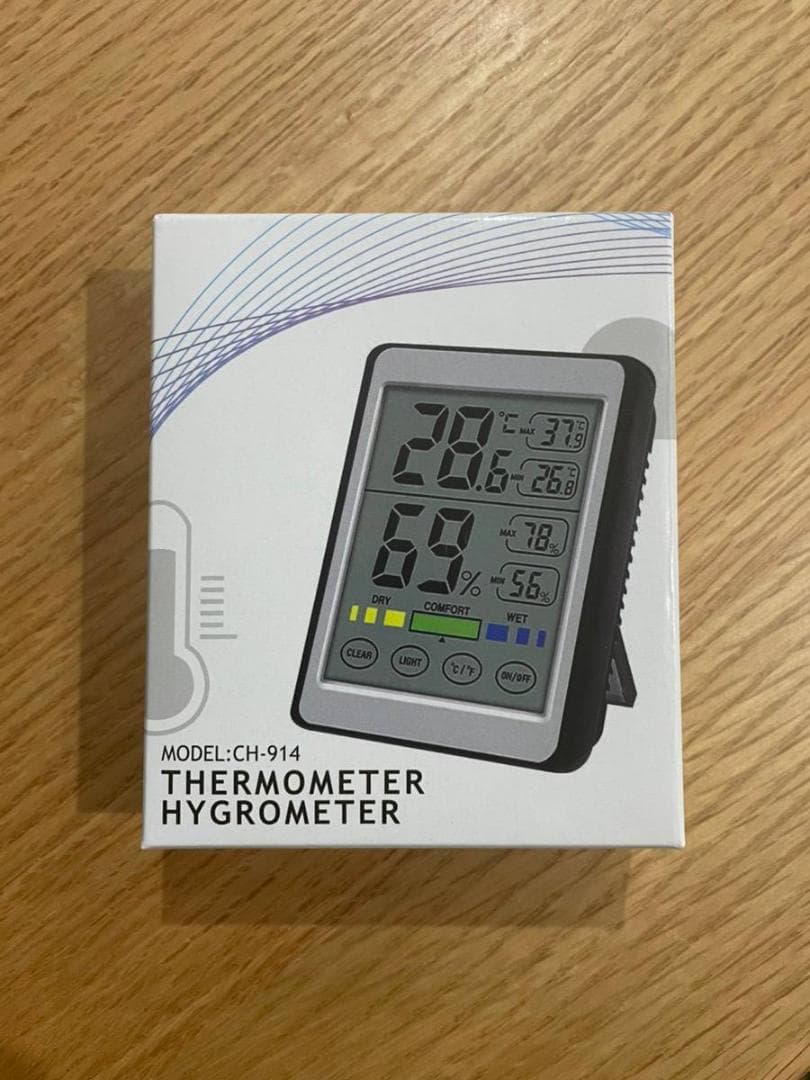 タッチスクリーン湿温度計 大画面デジタル温度計