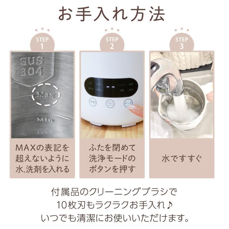 豆乳メーカー スープメーカー 静音 濾過不要 全自動 多機能大容量2861