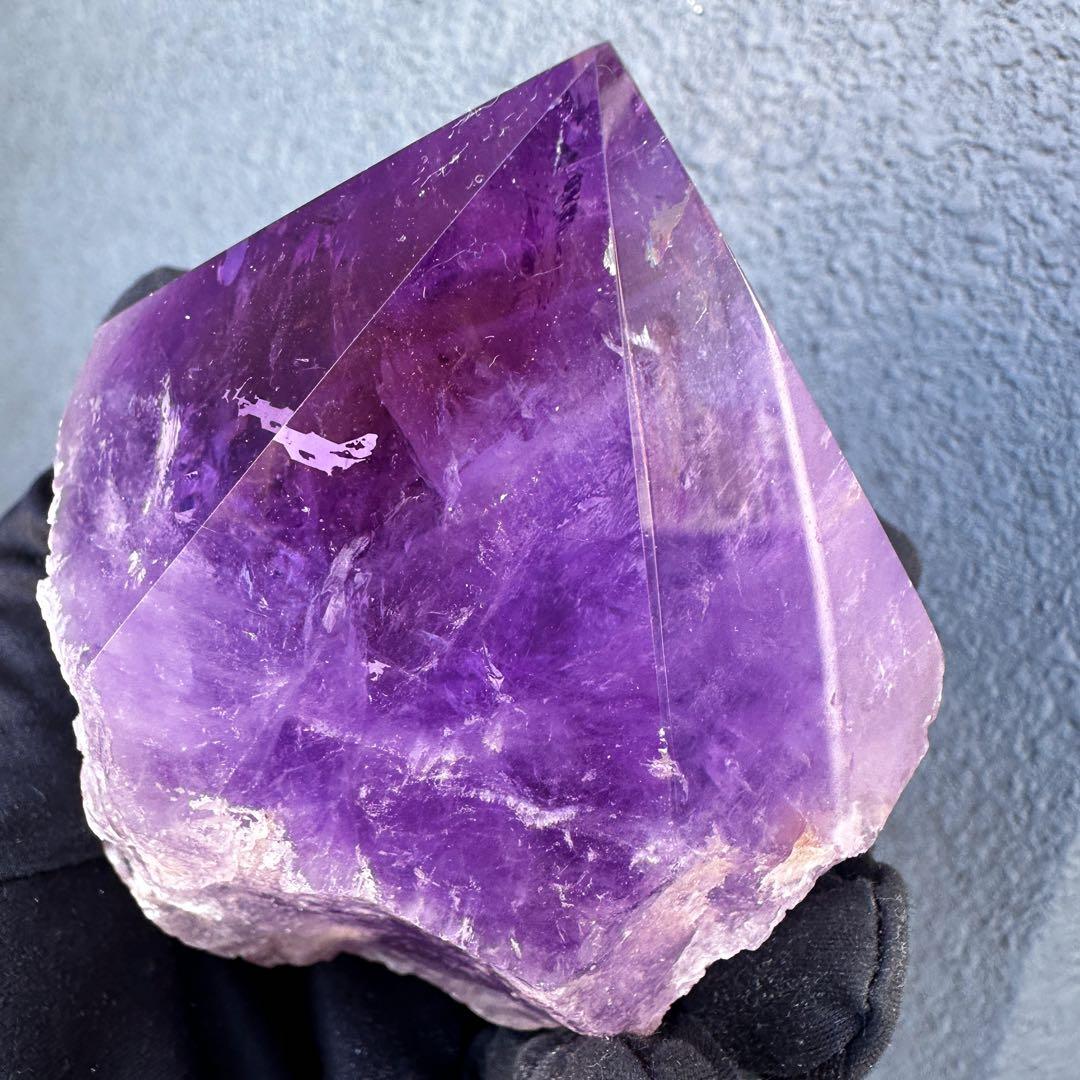 絶品☆極上の逸品❗️レインボー☆ボリビア産アメジストポイント パワー原石A1615
