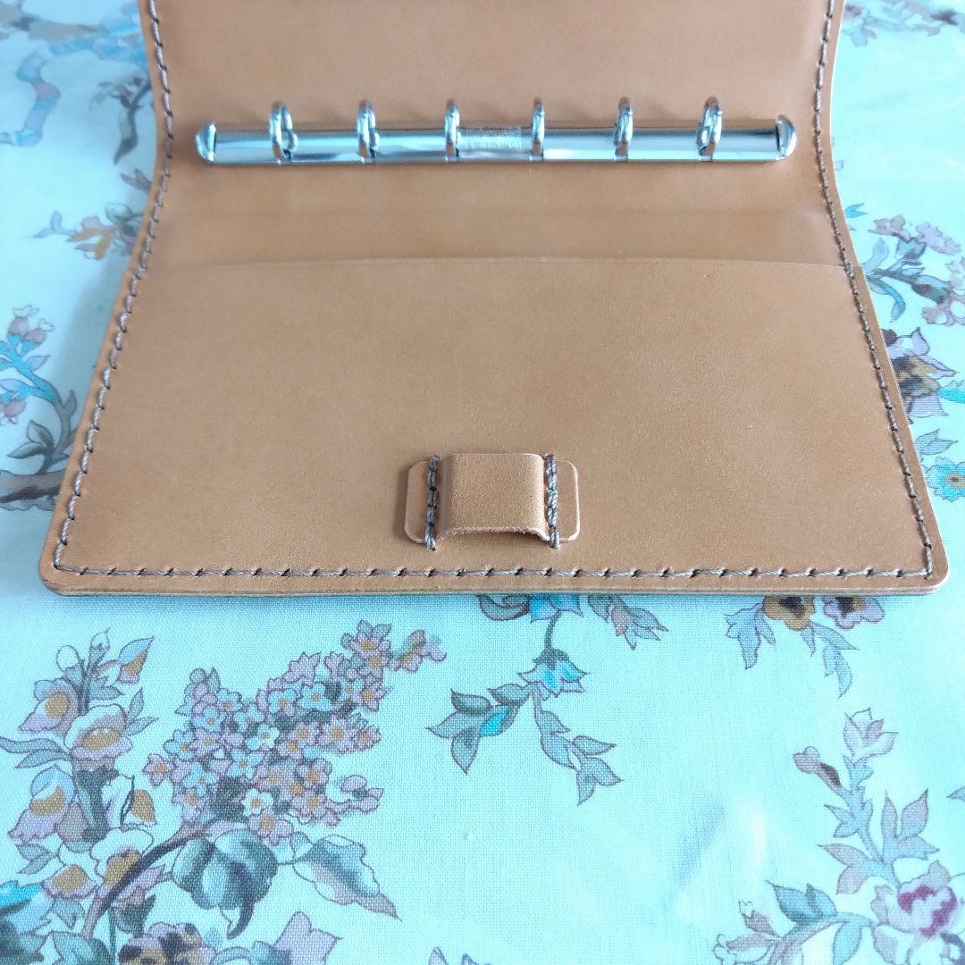 システム手帳　ルガトショルダー　緑 B7ミニ6穴用　フラットタイプ