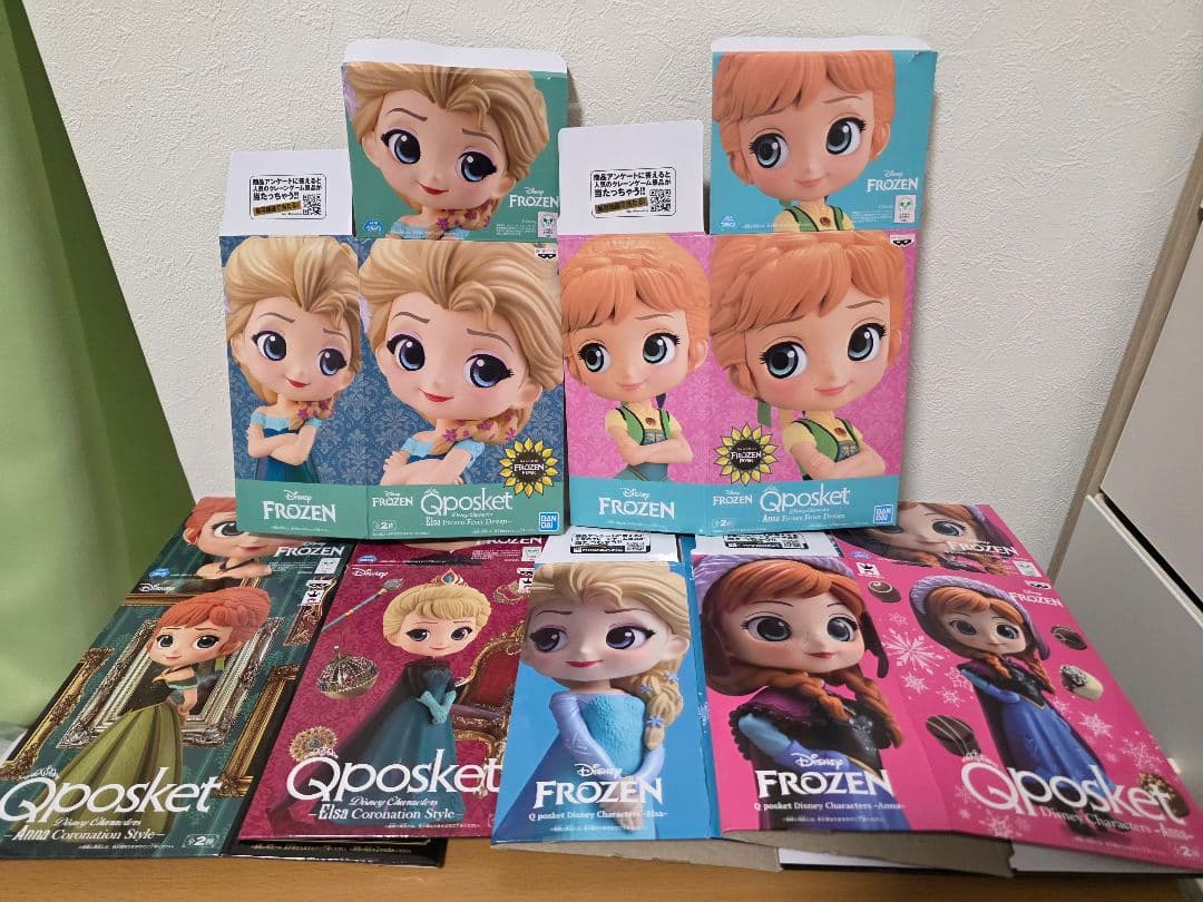 Qposket Disney アナと雪の女王6体セット 箱つき