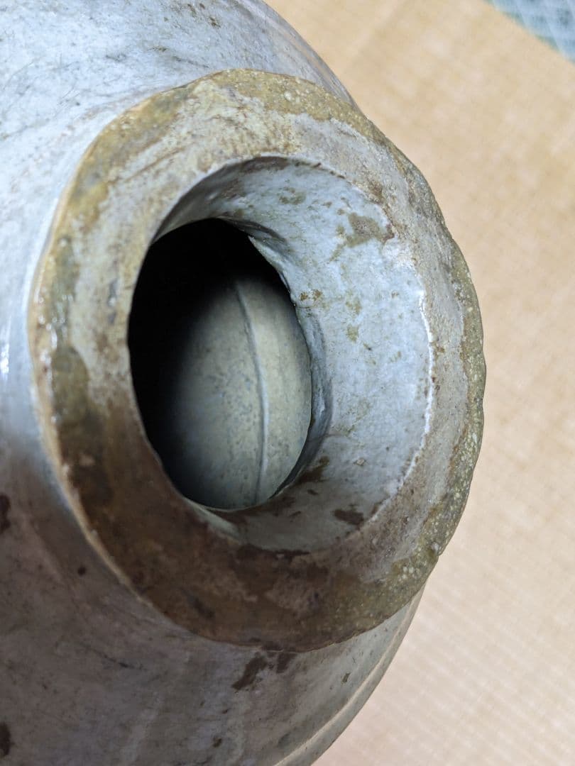 ♦中国陶磁 明時代末 胴継ぎ 壺 清時代花台 古玩 古美術品 朝鮮李朝 骨董品