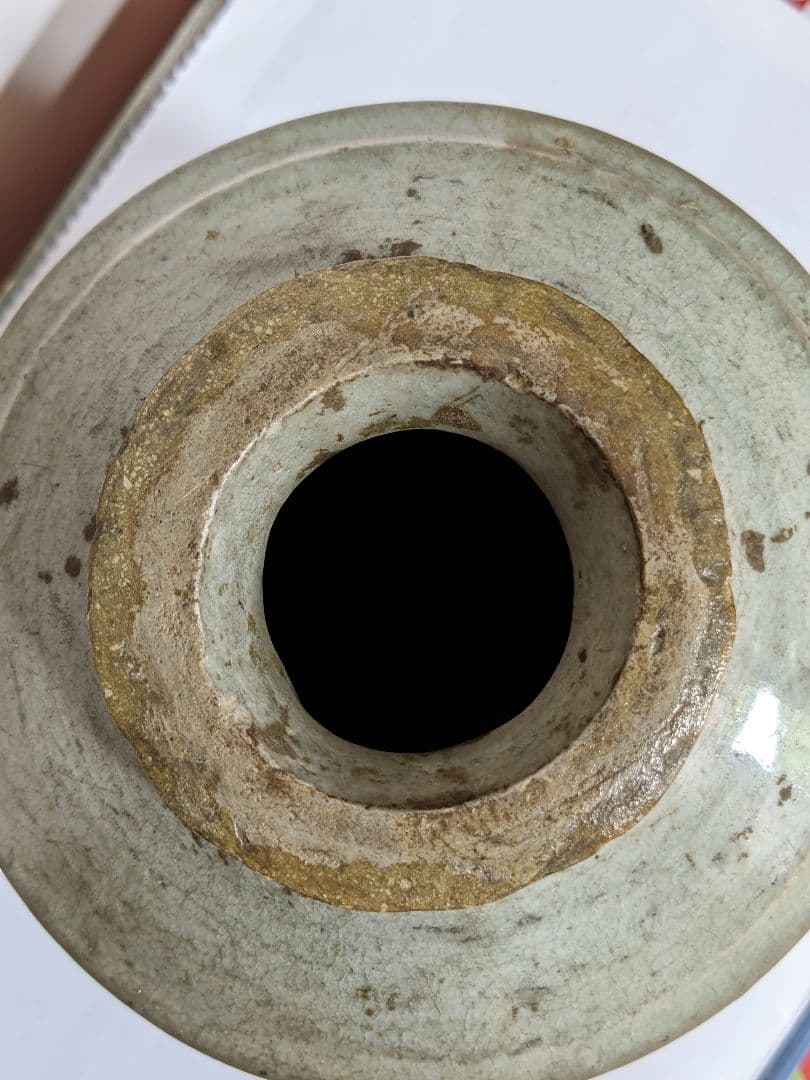 ♦中国陶磁 明時代末 胴継ぎ 壺 清時代花台 古玩 古美術品 朝鮮李朝 骨董品