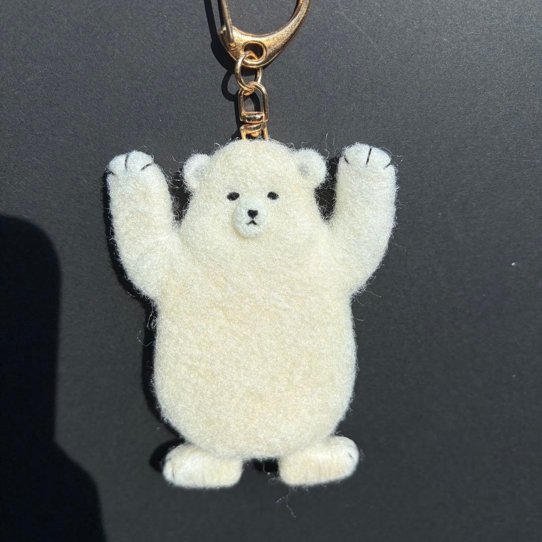 【Ted様】羊毛フェルト/キーホルダー/ハンドメイド/しろくま/バッグチャーム