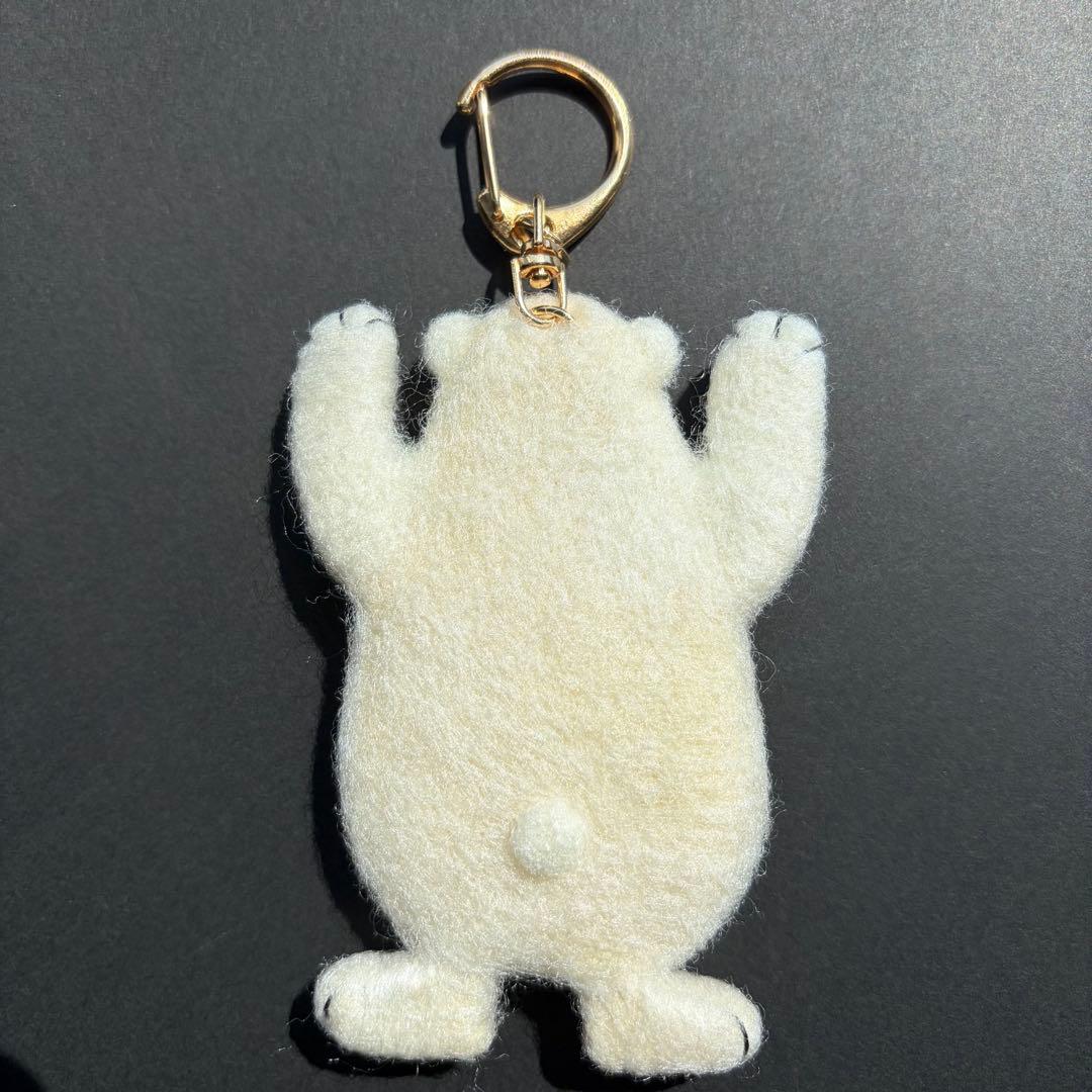 【Ted様】羊毛フェルト/キーホルダー/ハンドメイド/しろくま/バッグチャーム