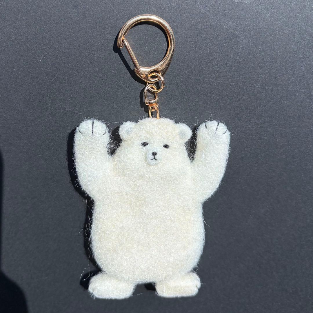 【Ted様】羊毛フェルト/キーホルダー/ハンドメイド/しろくま/バッグチャーム