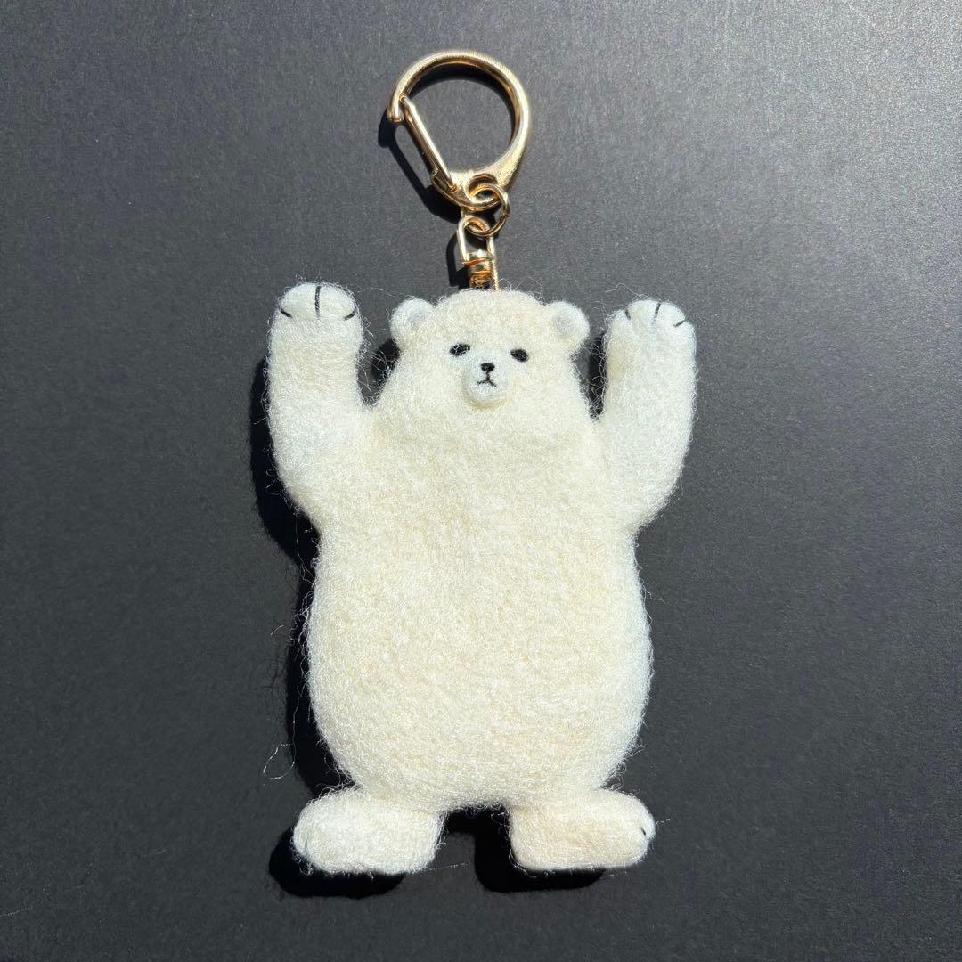 【Ted様】羊毛フェルト/キーホルダー/ハンドメイド/しろくま/バッグチャーム