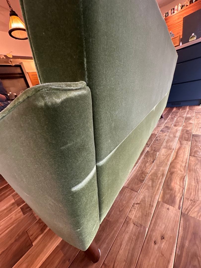 カリモク60 ロビーチェア3シーター モケットグリーン