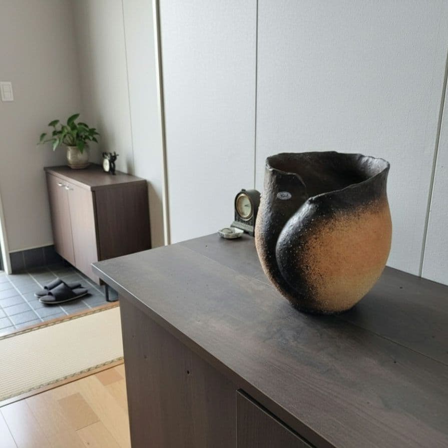 信楽焼　花瓶　壺　花入れ花器　生け花　華道　美術品　陶芸