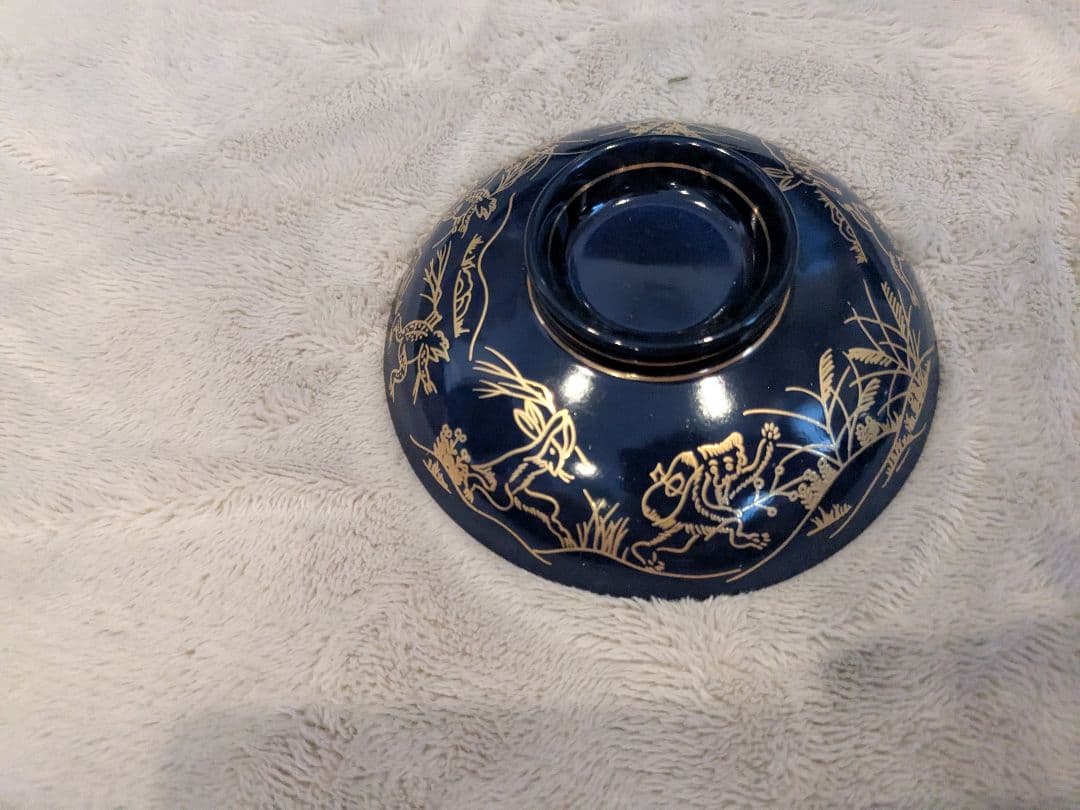 白磁 鳥獣戯画 動物 食器 4点セット