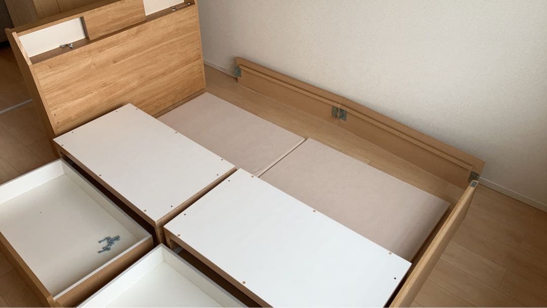 【美品】ニトリ ベッドフレーム アザン3 セミダブル ベッド 家具 引き取り限定