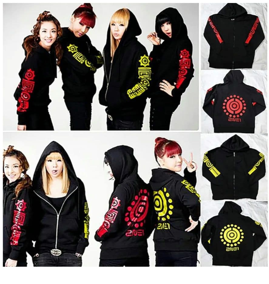 ☆2NE1 パーカー フーディー オフィシャル アイドル グッズ ゴールドレア