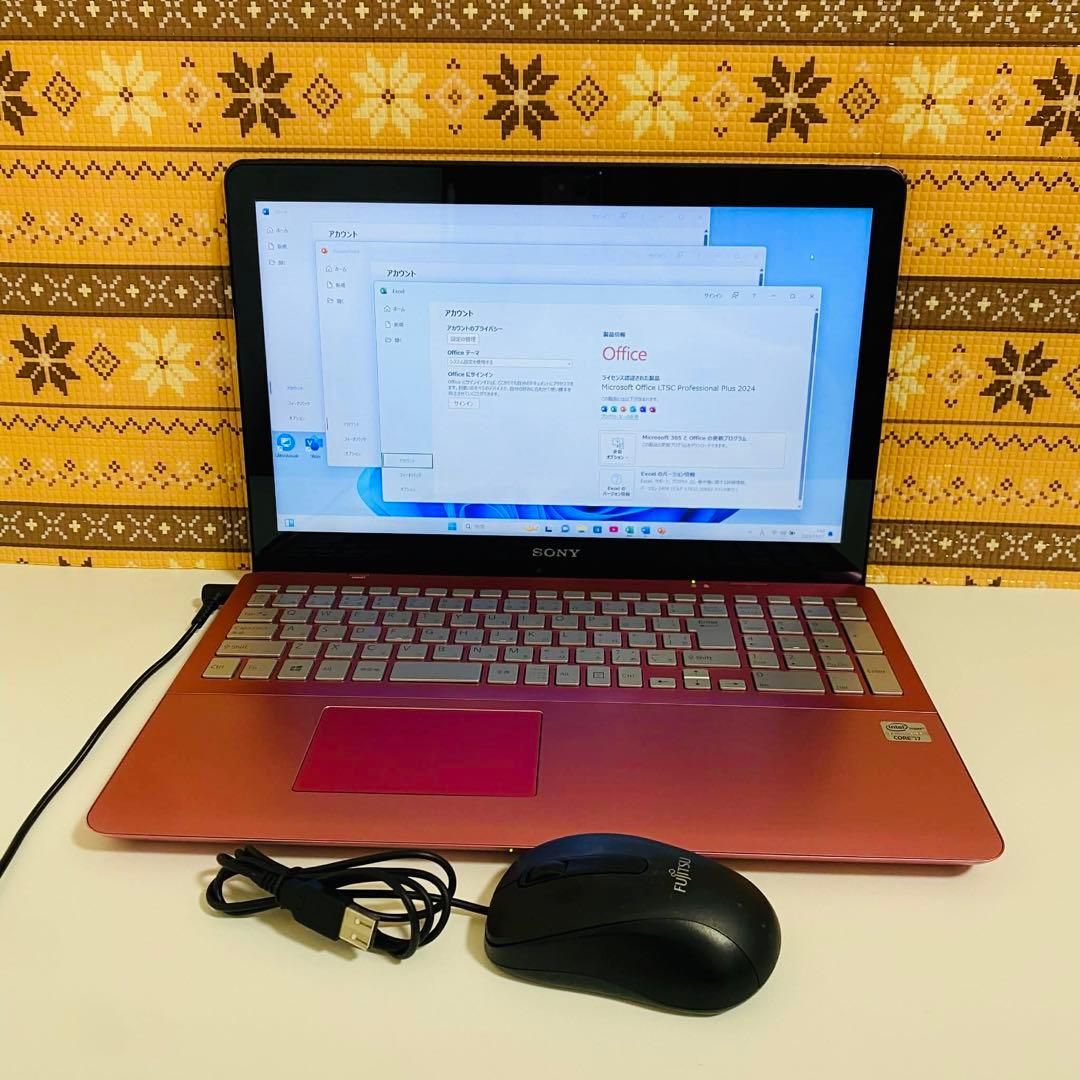 Y949 SonyVaioノートパソコンi7 8G SSDタッチパネルWin11