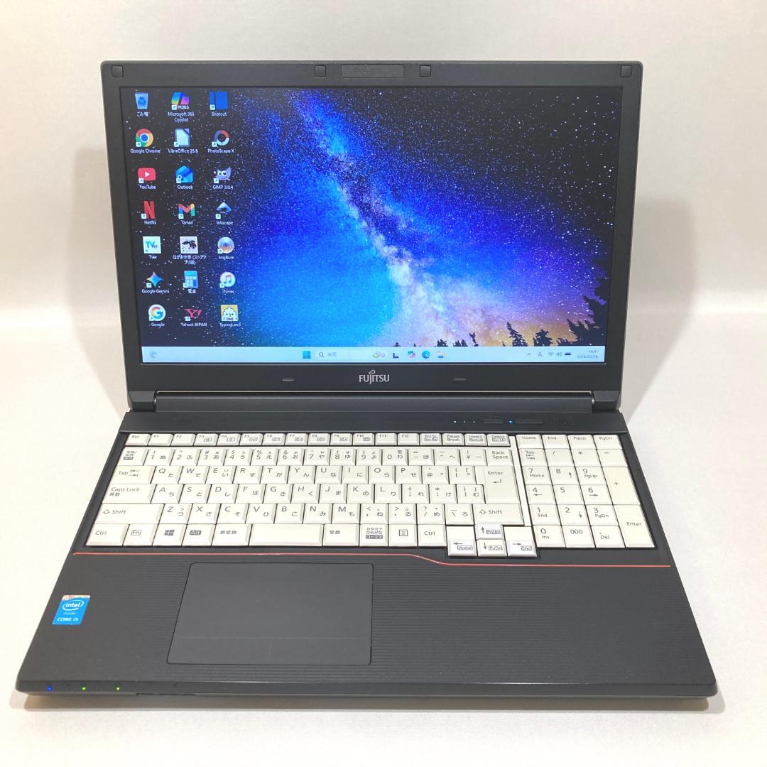 初心者向け✨快速i5・大画面・DVD✨黒✨すぐ使えるノートパソコン◇T515-3