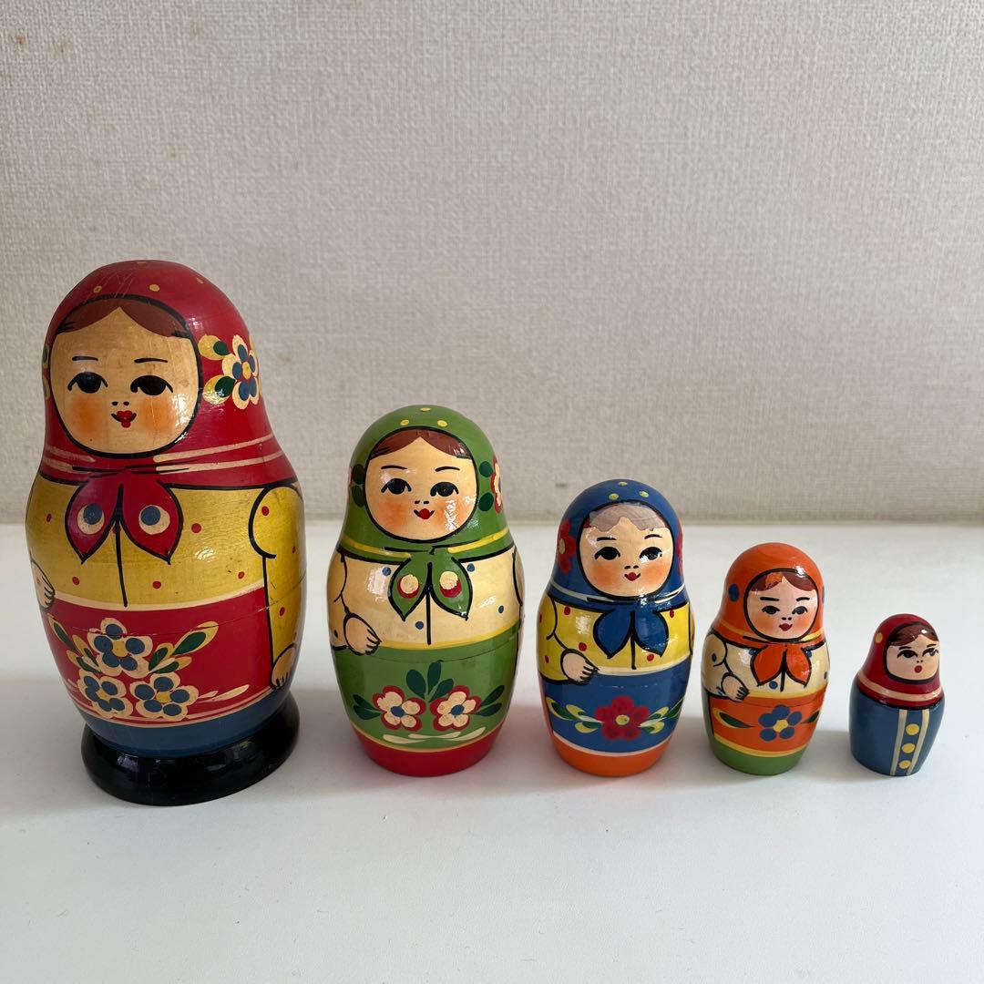 マトリョーシカ　人形　5セット　置物　ヴィンテージ　1960s〜