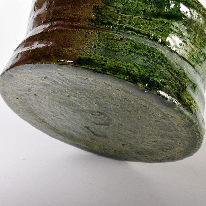 茶道具　中村道年作　青楽累座灰皿　共布共箱　V　7152