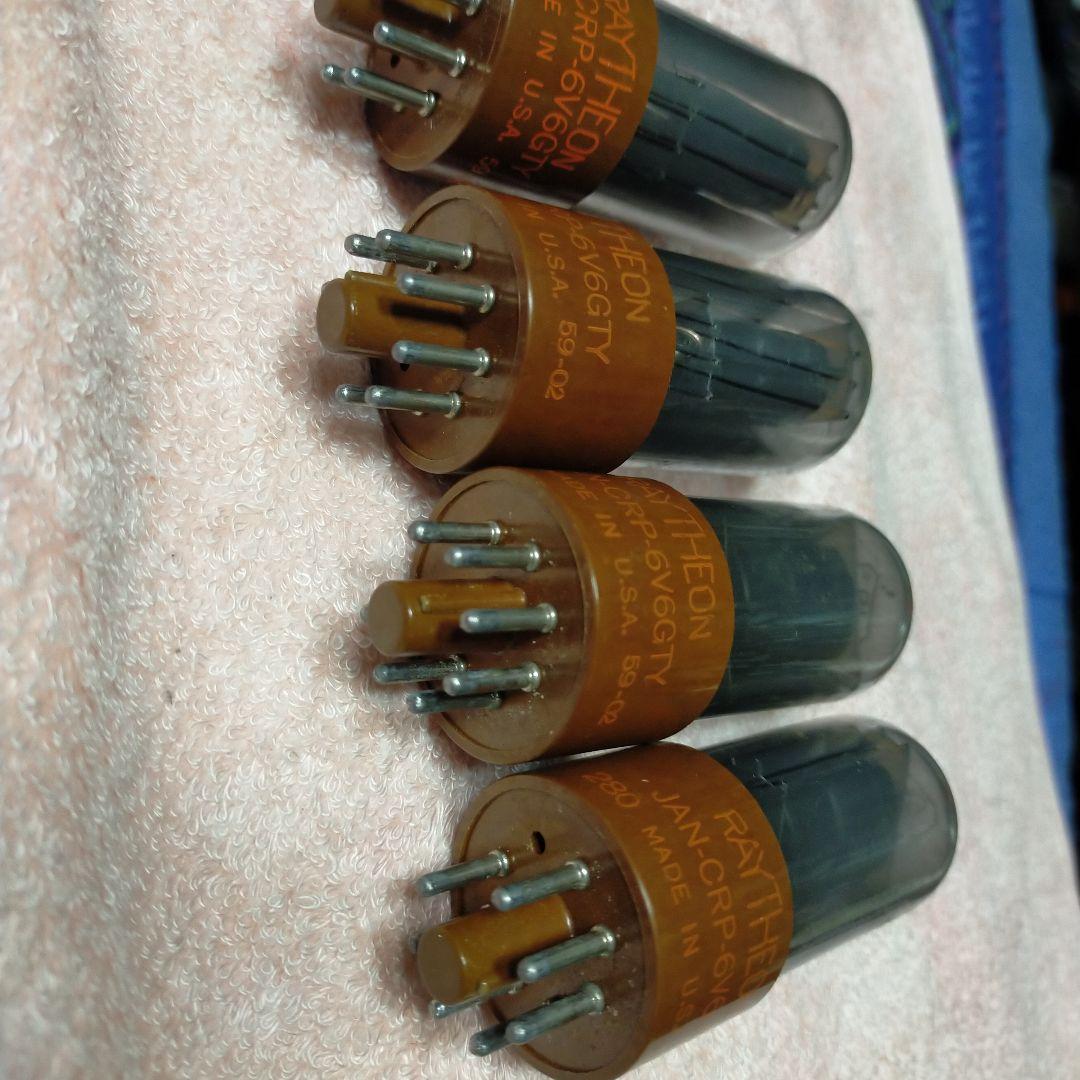 USAレイセオン製真空管　JAN6V6GT 　未使用に近い　4個セット