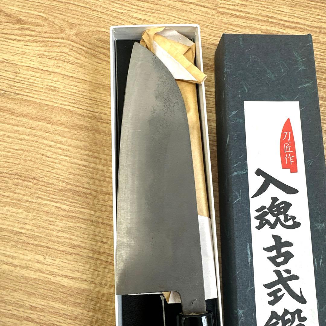 ◯刀匠八道作　三枚打三徳包丁　165㎜　梨地