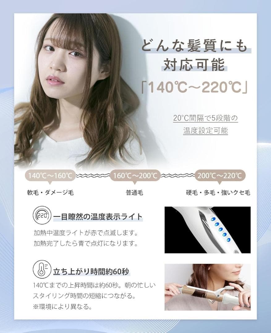 【開封済・未使用】BAYATA C01-32TFP カールヘアアイロン 32㎜