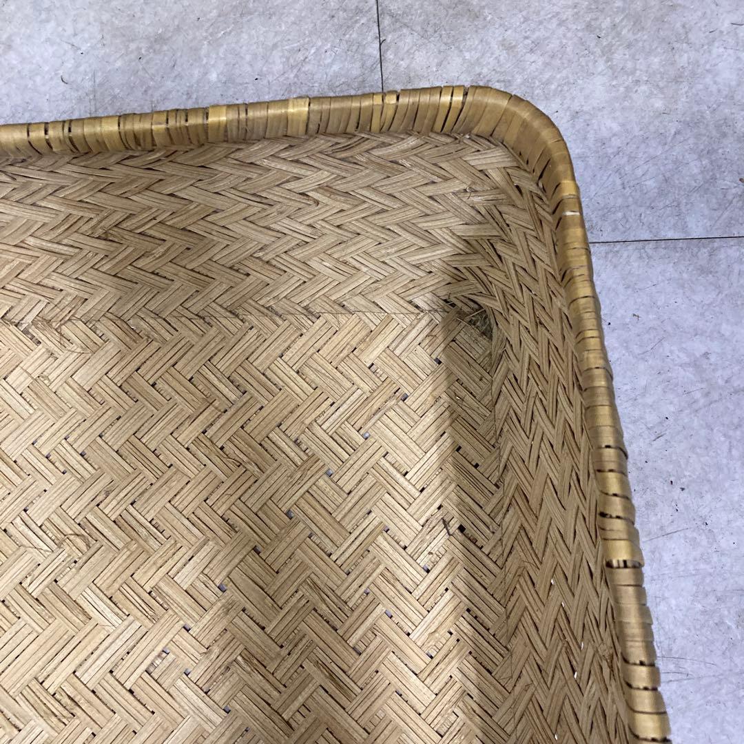 Ｂ-3 昭和レトロ 柳行李 竹細工 竹籠 竹かご 蓋つきかご 収納ボックス 葛籠