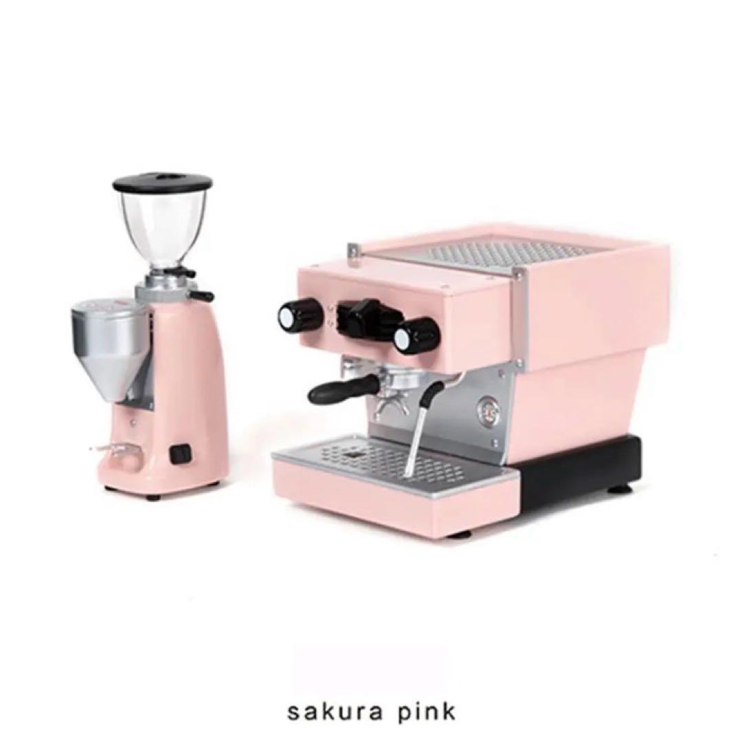 ミニチュア　コーヒーマシン　エスプレッソマシン　サクラピンク　ドールハウス