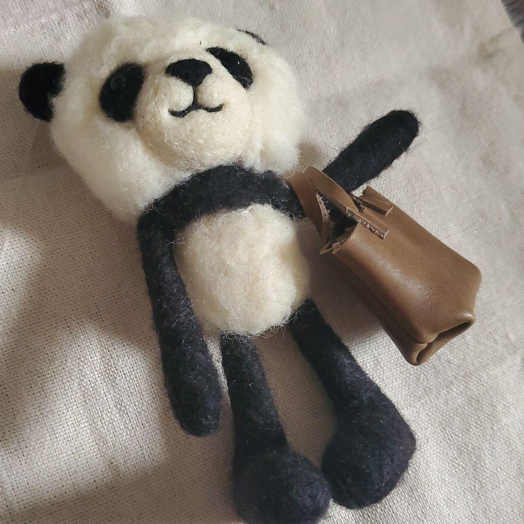パンダ 【羊毛フェルト】ハンドメイド 人形