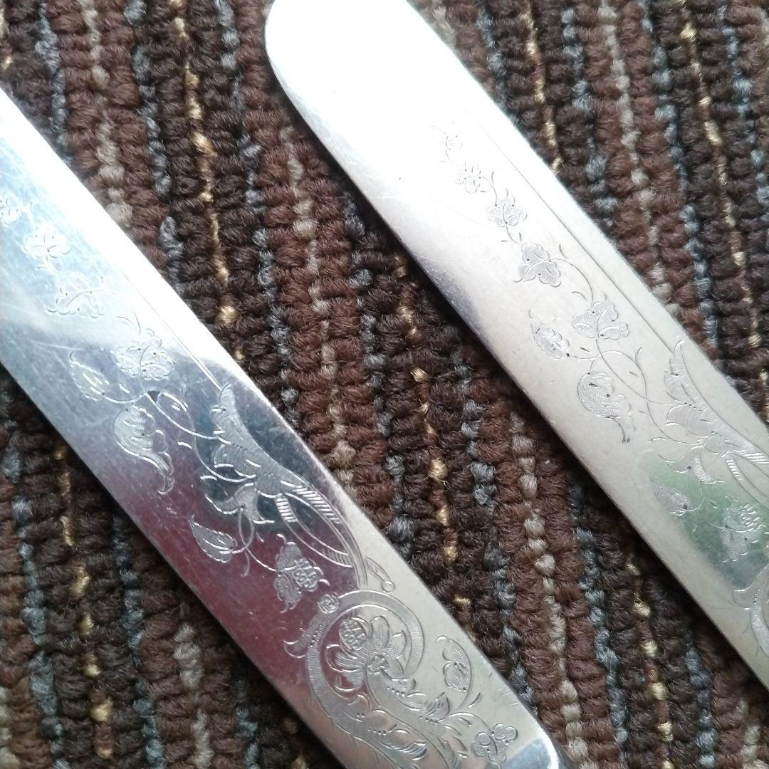 HARWOOD　マザー・オブ・パール　白蝶貝　EPNS　デザートナイフ　２本