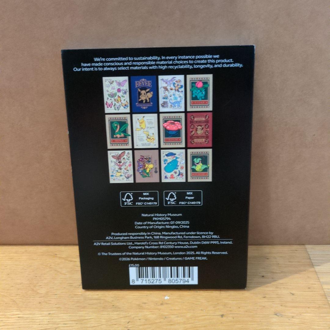 ポケモン　ロンドン　英国自然博物館　ピカチュウ　ポストカード