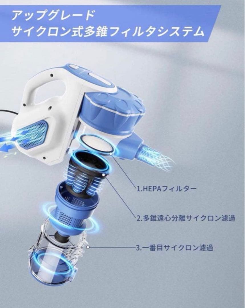 ☘️掃除機20000Pha ☘️コード式 超強力吸引 軽量設計 スティッククリーナー