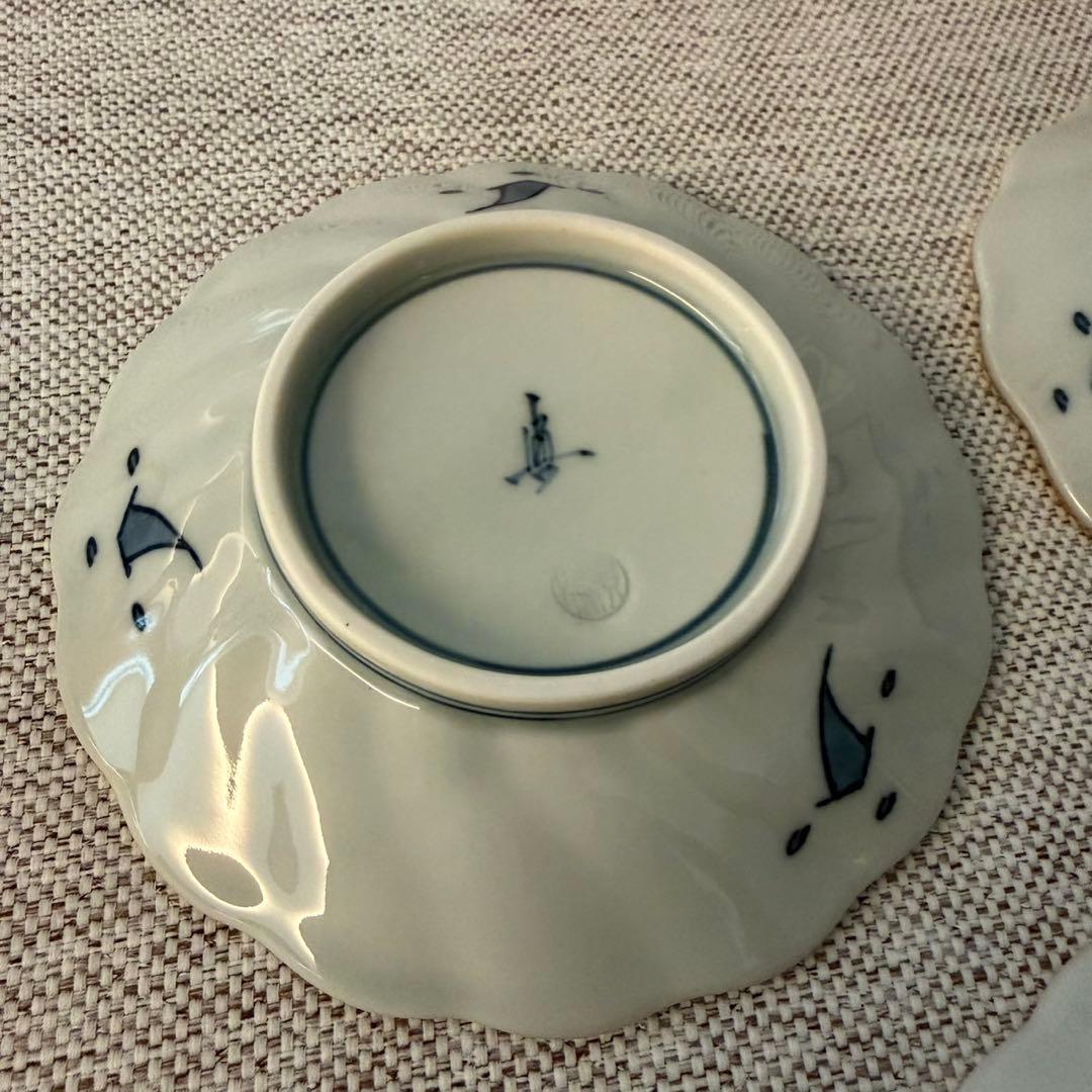 伊万里鍋島焼 瀬兵窯　古伊万里藤花　小皿　5枚