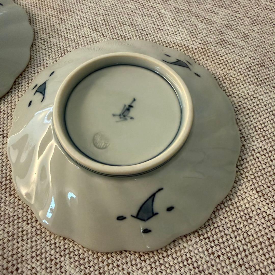 伊万里鍋島焼 瀬兵窯　古伊万里藤花　小皿　5枚