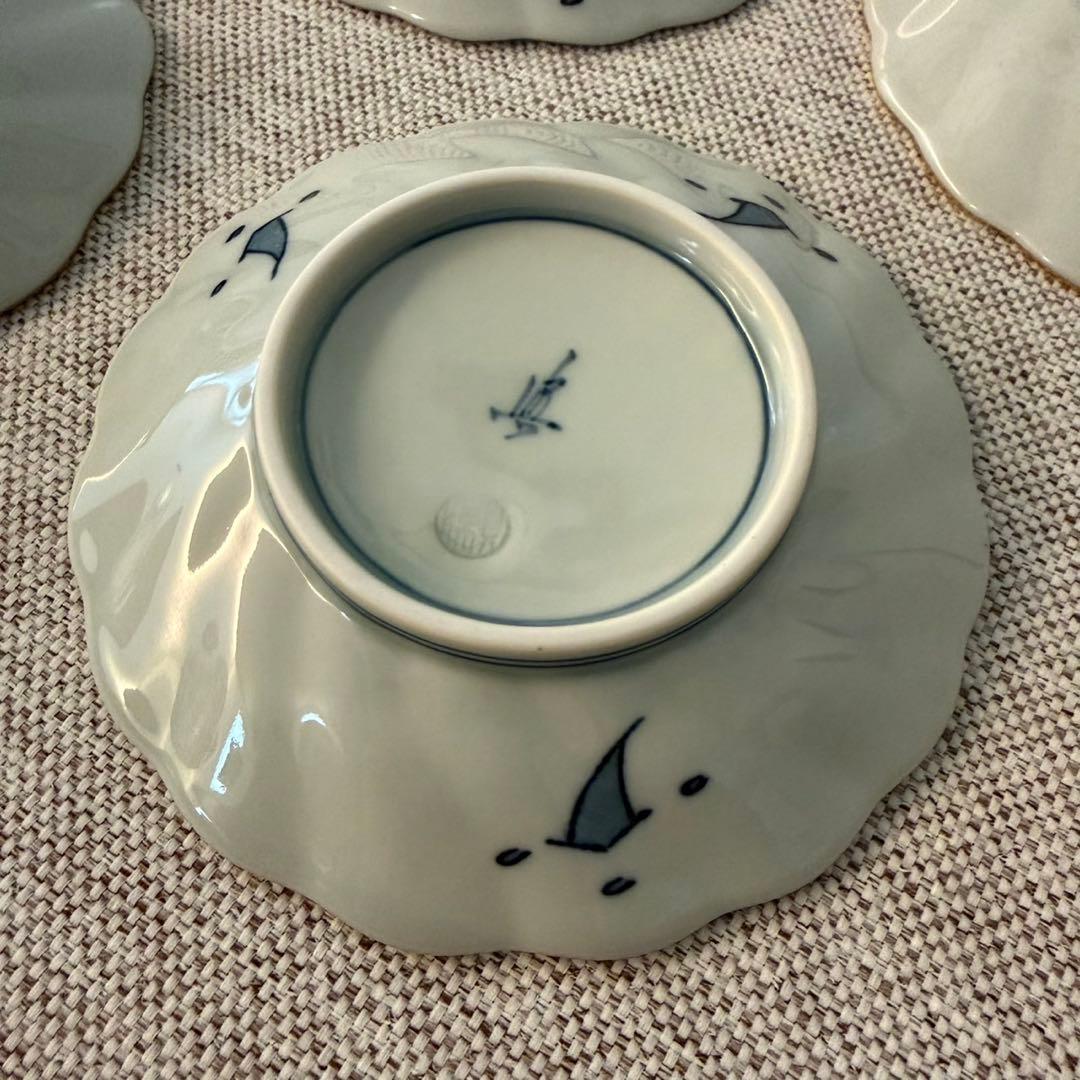 伊万里鍋島焼 瀬兵窯　古伊万里藤花　小皿　5枚