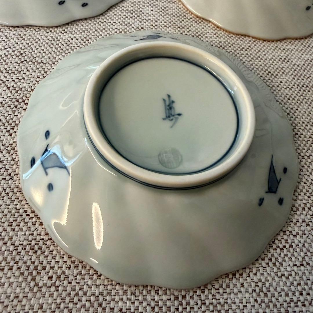 伊万里鍋島焼 瀬兵窯　古伊万里藤花　小皿　5枚