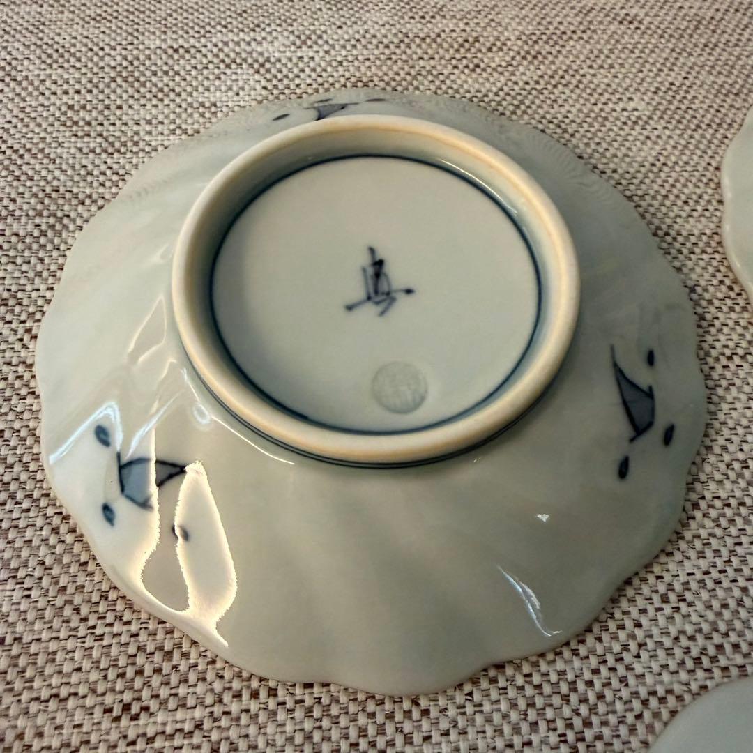 伊万里鍋島焼 瀬兵窯　古伊万里藤花　小皿　5枚
