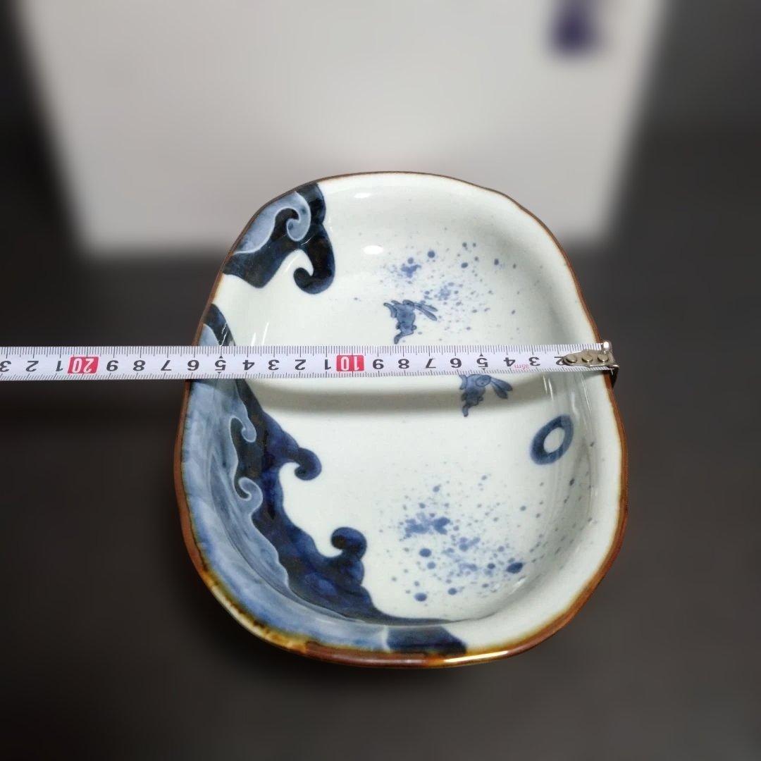 新品 肥前伊万里 寛右衛門 楕円形深皿 パスタ皿 うさぎ絵　鍋島　お祝い