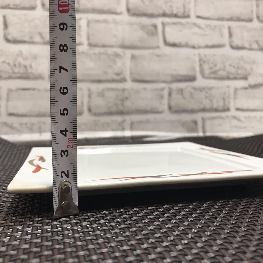 赤金銀彩刷毛正角　和食器　四角プレート　15枚セット